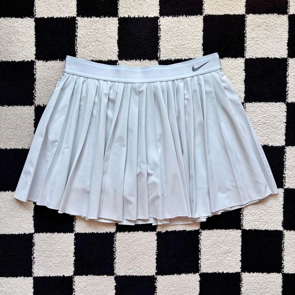 Nike Court Victory Dri-Fit Tennis Skirt High Waisted Light Blue XL